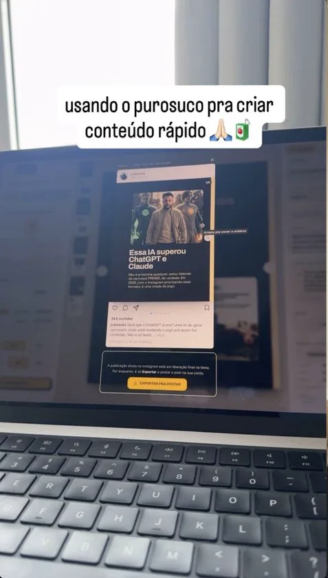 Print original do depoimento 10 de um assinante do Puro Suco da IA