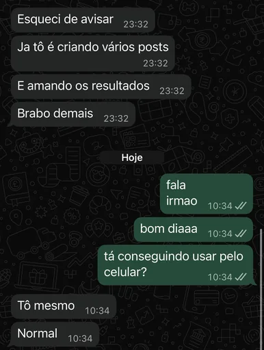 Print original do depoimento 3 de um assinante do Puro Suco da IA