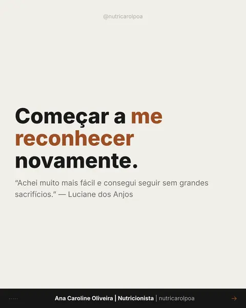 Capa (nutricionista): Começar a me reconhecer novamente