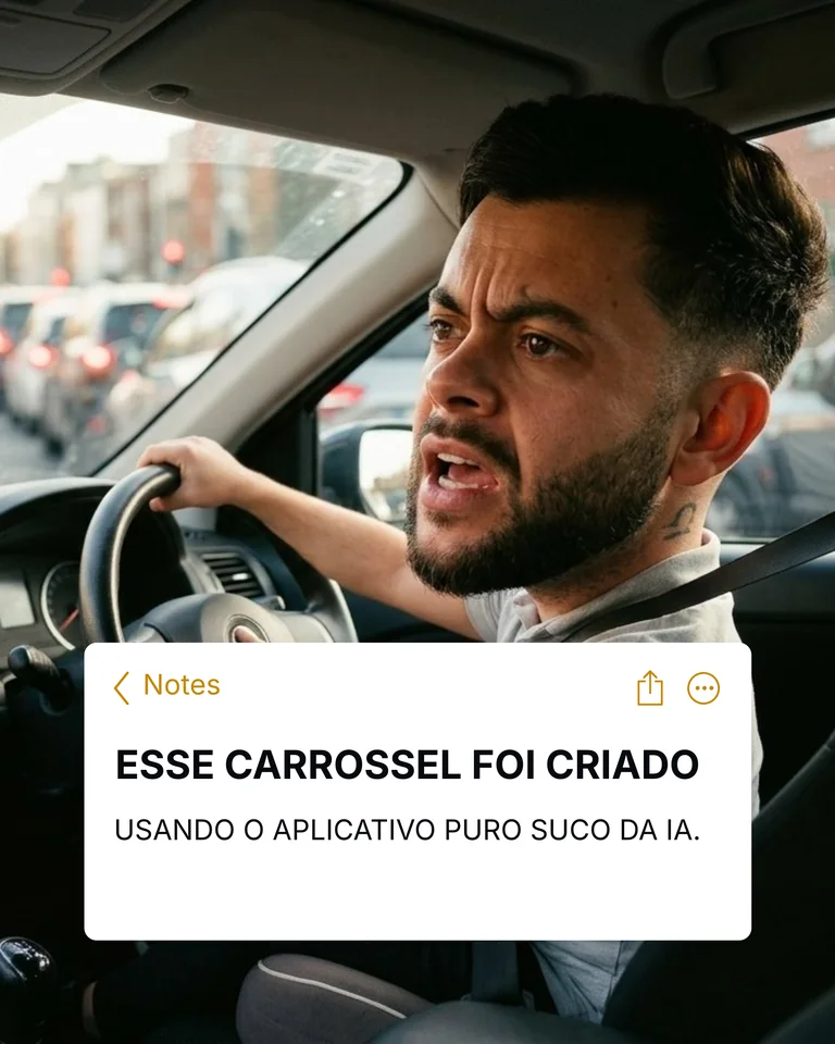 Slide 4: esse carrossel foi criado usando o aplicativo Puro Suco da IA