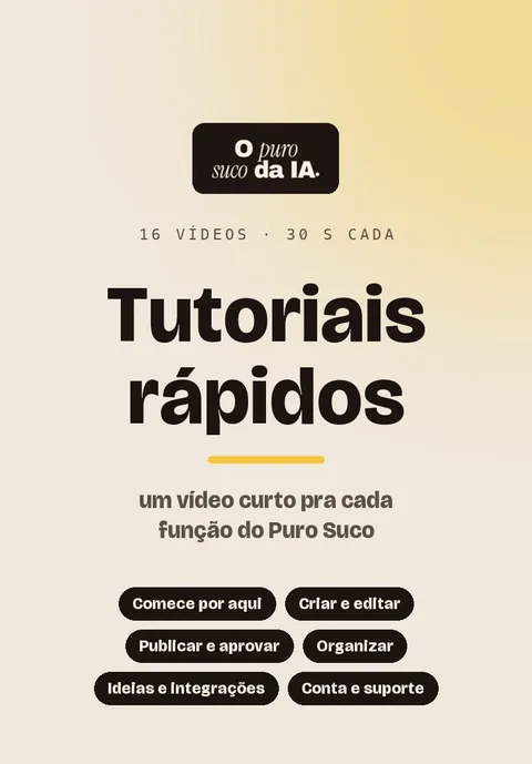 Capa do bônus: Tutoriais rápidos